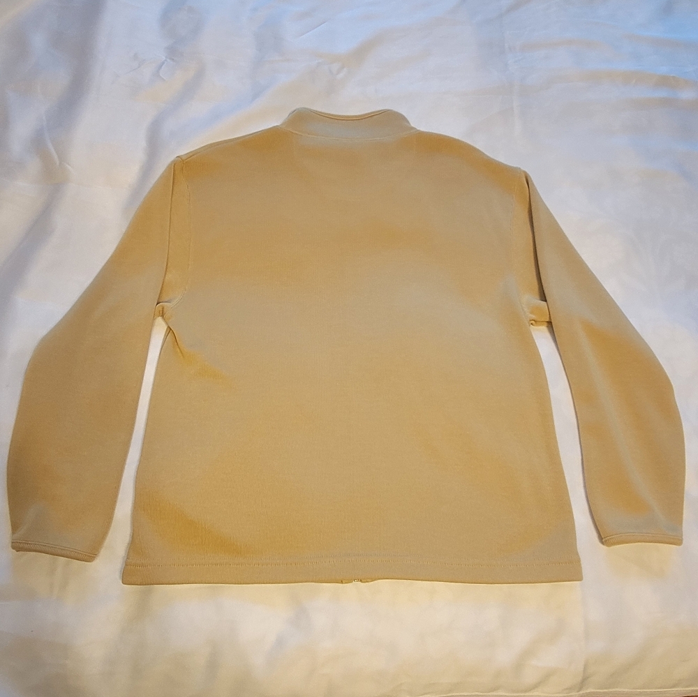 Embroidered Lighthouse Apparel Sweater Full Zip Small Autumn Leaves Vintage 90s - Picture 9 of 12